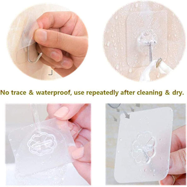 24 Pack Heavy Duty Adhesive Hooks For Kitchen & Home Organization Hooks & Hangers