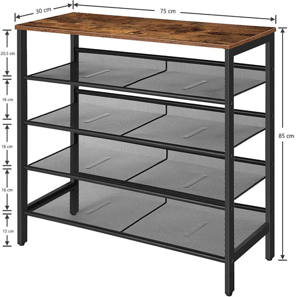 5 Tier Shoe Rack Industrial Organizer Storage Bench Benches