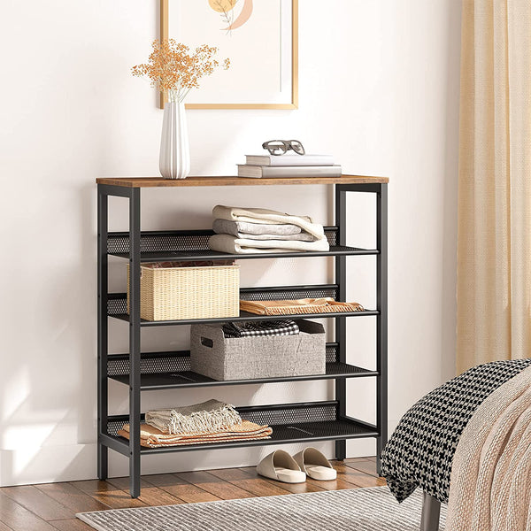 5 Tier Shoe Rack Industrial Organizer Storage Bench Benches
