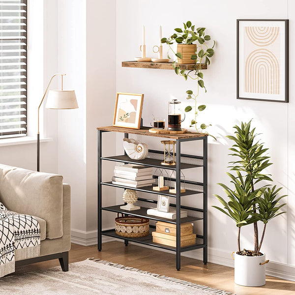 5 Tier Shoe Rack Industrial Organizer Storage Bench Benches