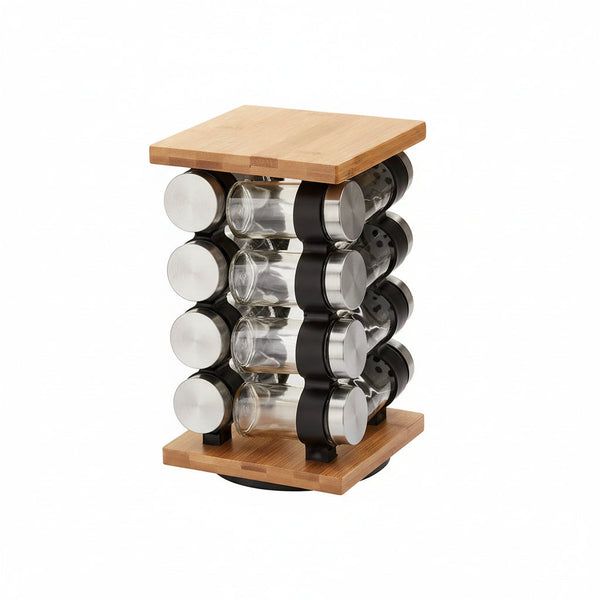 Spice Rack Organizer With 12 Pieces Jars For Kitchen Spice Jars & Racks