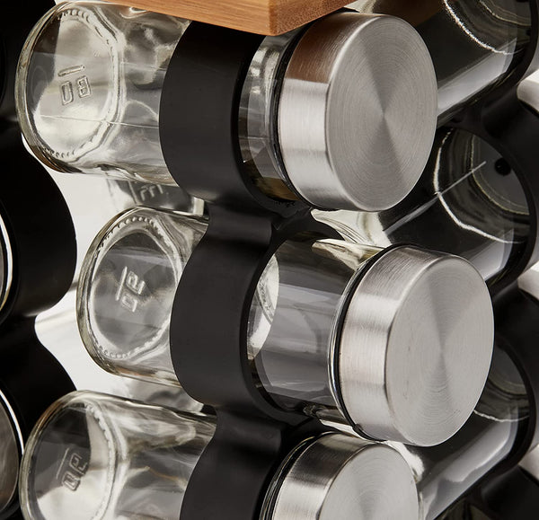 Spice Rack Organizer With 12 Pieces Jars For Kitchen Spice Jars & Racks
