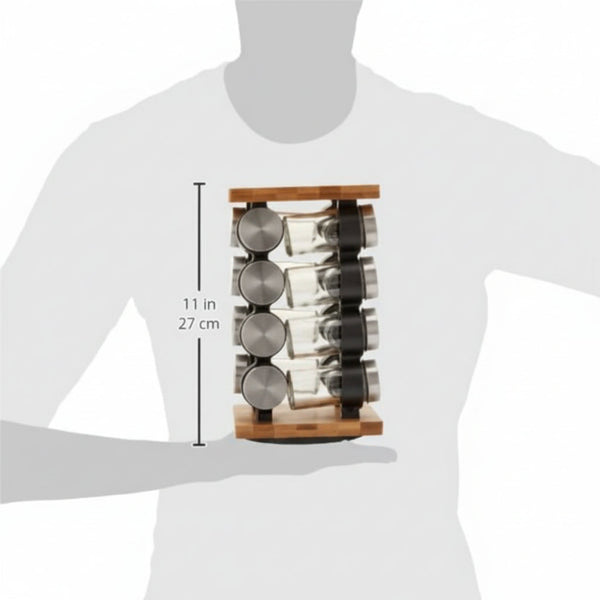 Spice Rack Organizer With 12 Pieces Jars For Kitchen Spice Jars & Racks