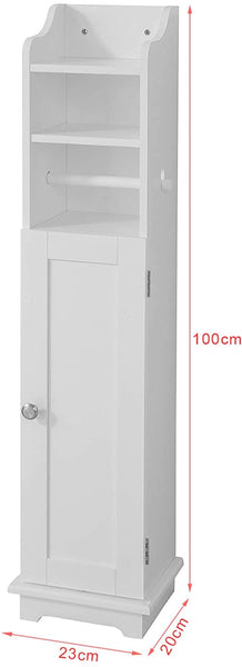 Toilet Paper Holder With Storage Freestanding Cabinet Brush And Dispenser 20X100x18 Cm Toilet Paper Holders & Storage
