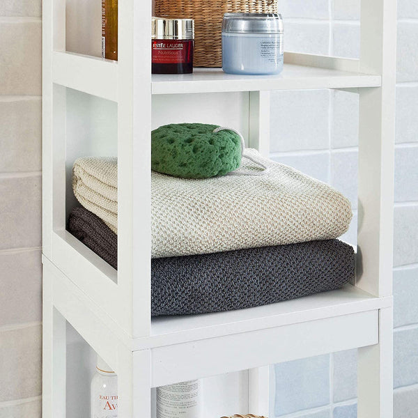 Freestanding Tall Cabinet With Standing Shelves And Drawers Cabinets & Cupboards