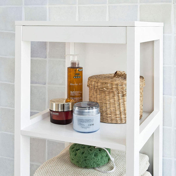 Freestanding Tall Cabinet With Standing Shelves And Drawers Cabinets & Cupboards