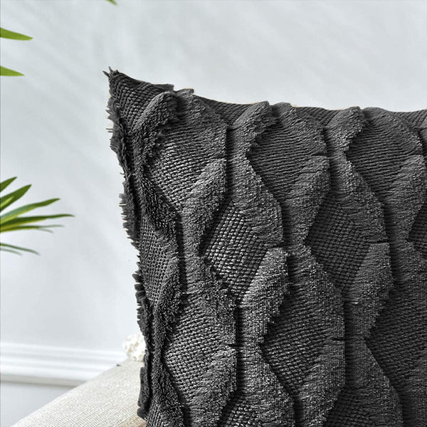 2 Pack Decorative Boho Throw Pillow Covers 45 X Cm (Black) Cushion Covers