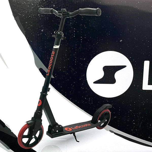 Lascoota Pulse Kick Push Commuter Scooter Teen Adult Black Push Scooters