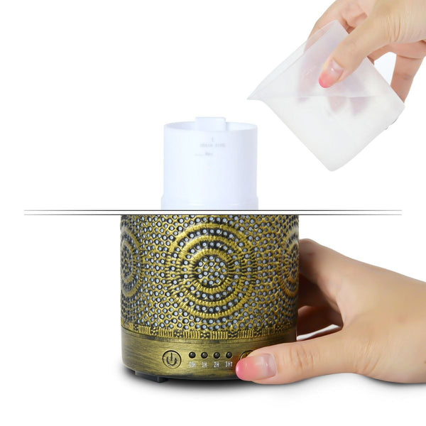 Activiva 100Ml Metal Essential Oil And Aroma Diffuser Vintage Gold Diffusers