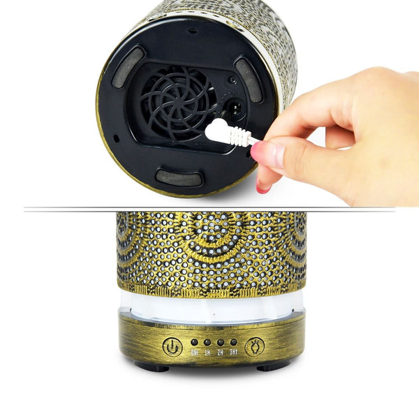 Activiva 100Ml Metal Essential Oil And Aroma Diffuser Vintage Gold Diffusers