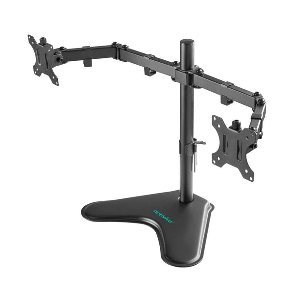 Activiva Dual Screen Articulating Monitor Arm With Free Standing Desktop Base Electronics Monitor Mounts & Stands