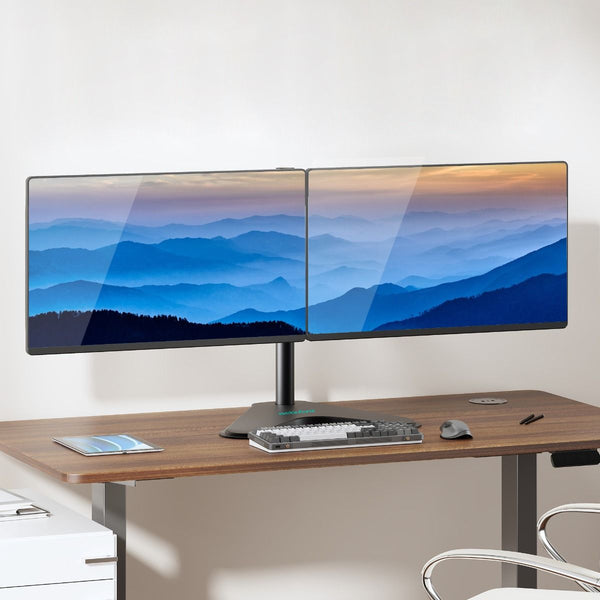 Activiva Dual Screen Articulating Monitor Arm With Free Standing Desktop Base Electronics Monitor Mounts & Stands