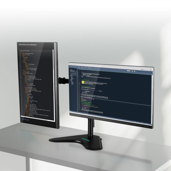 Activiva Dual Screen Articulating Monitor Arm With Free Standing Desktop Base Electronics Monitor Mounts & Stands