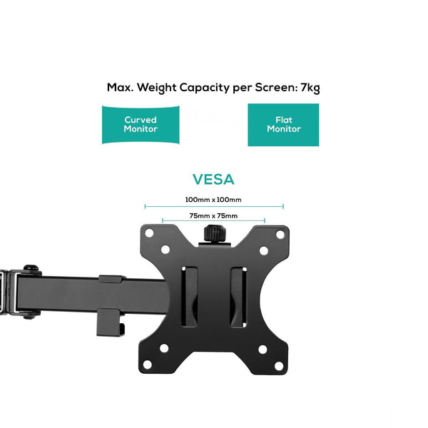 Activiva Triple Articulating Mount For 1327" Computer Screens Desk Stand Clamp Monitor Mounts & Stands