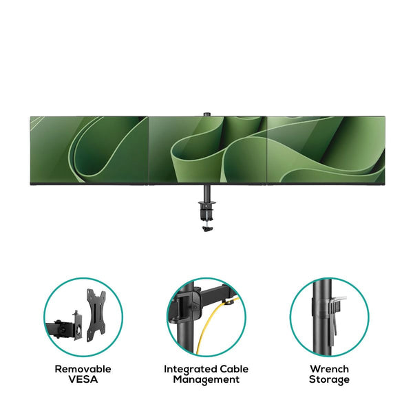 Activiva Triple Articulating Mount For 1327" Computer Screens Desk Stand Clamp Monitor Mounts & Stands