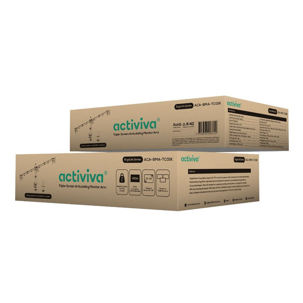 Activiva Triple Articulating Mount For 1327" Computer Screens Desk Stand Clamp Monitor Mounts & Stands