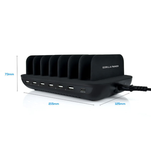 Mbeat Gorilla Power 7 Port 60W Usb + C Charging Station Usb Cables Hubs & Adapters