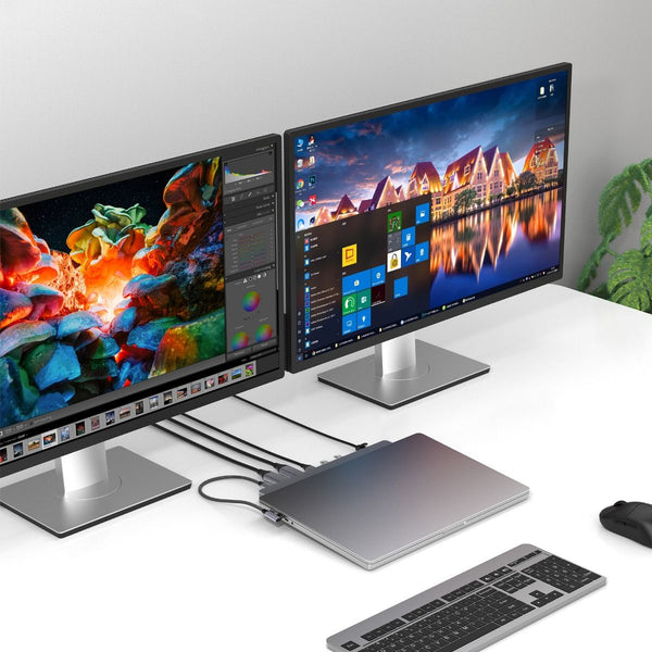 Mbeat D12 Multi Port Dual Hdmi 4K Usb Dock Usb Cables Hubs & Adapters