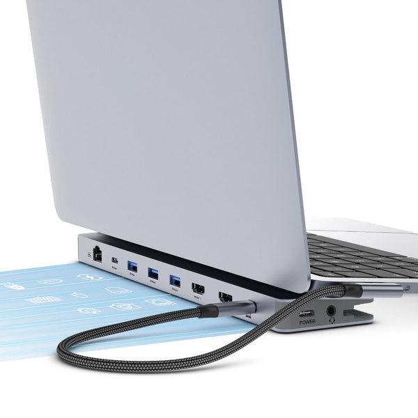 Mbeat D12 Multi Port Dual Hdmi 4K Usb Dock Usb Cables Hubs & Adapters