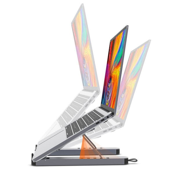 Stands Holders & Car Mounts Mbeat Stage P5 Portable Laptop Stand With Usb C Docking Station Space Grey