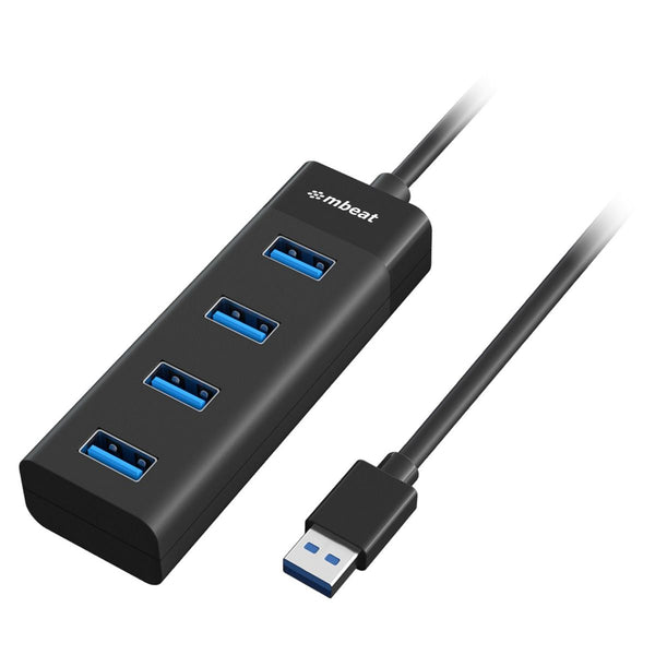Mbeat 4 Port Usb 3.0 Hub Black Usb Cables Hubs & Adapters