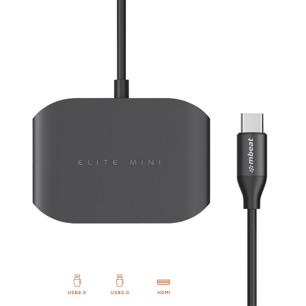 Usb C Multi Port Adapter (Hdmi + 3.0 2.0) Space Grey Aluminium Design Usb Cables Hubs & Adapters