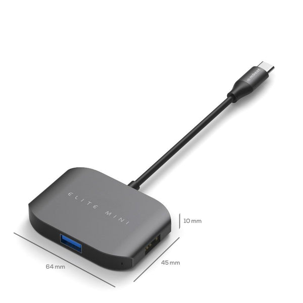Usb C Multi Port Adapter (Hdmi + 3.0 2.0) Space Grey Aluminium Design Usb Cables Hubs & Adapters