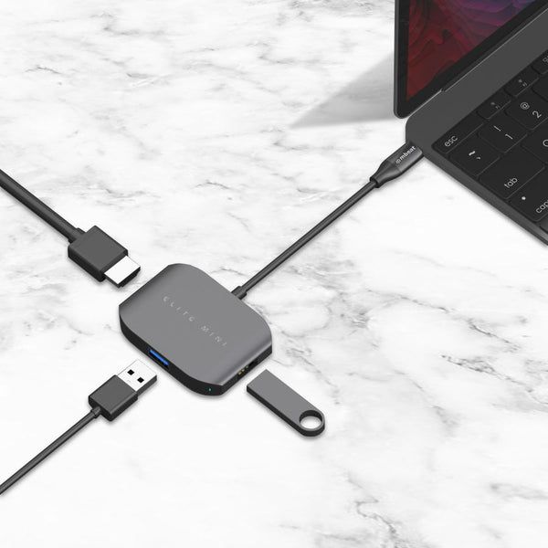 Usb C Multi Port Adapter (Hdmi + 3.0 2.0) Space Grey Aluminium Design Usb Cables Hubs & Adapters