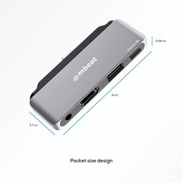 Mbeat Elite Mini 4 In 1 Usb C Mobile Hub For Ipad Pro Tablet And Laptop Usb Cables Hubs & Adapters