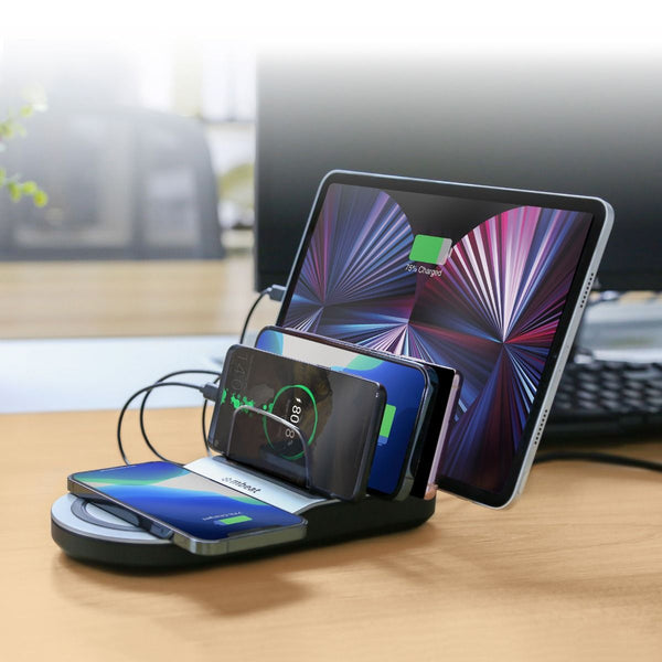 Mbeat Gorilla Power 50W Qi Certified Multi Device Usb & Wireless Charging Dock Chargers & Cradles