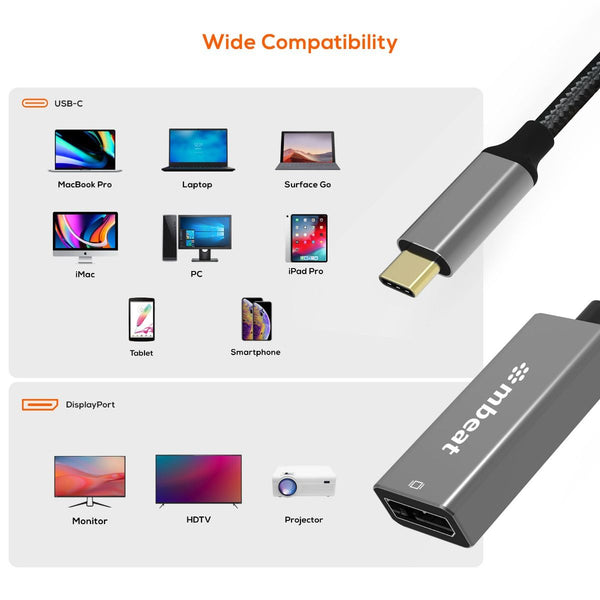 Mbeat Elite Usb C To Display Port Adapter Space Grey Other Computer Cables