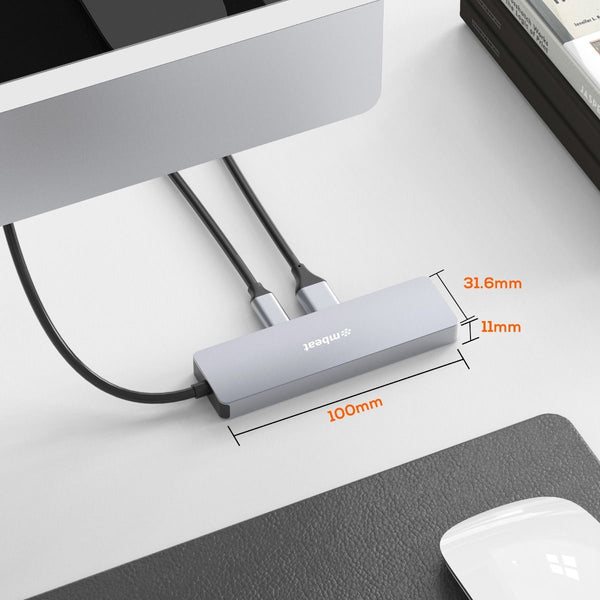 Mbeat Elite 4 Port 10Gbps Usb C Gen 2 Hub (2A+2C) Usb Cables Hubs & Adapters