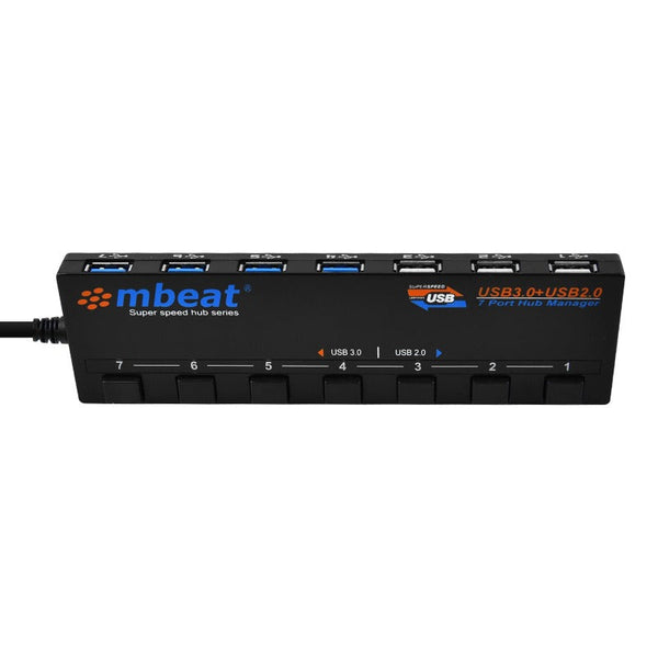 Mbeat 7 Port Usb 3.0 And 2.0 Hub Manager With Switches Usb Cables Hubs & Adapters