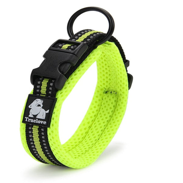 Heavy Duty Reflective Collar Neon Yellow 2Xs Dog Collars