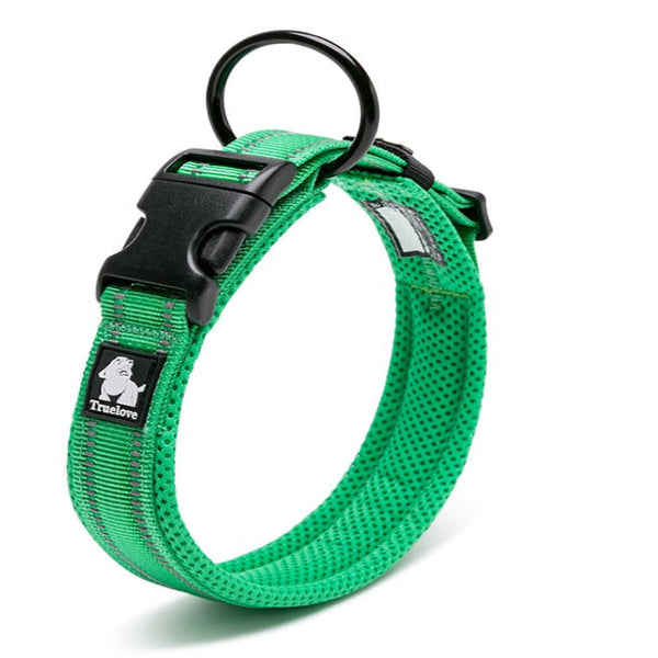 Heavy Duty Reflective Collar Grass Green 2Xs Dog Collars