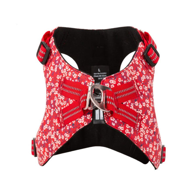 Floral Doggy Harness Red Xs Harnesses