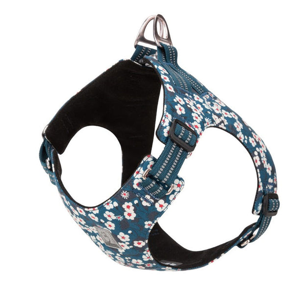 Floral Doggy Harness Saxony Blue Xs Harnesses