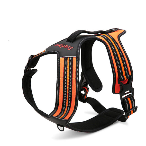 Reflective Heavy Duty Harness Orange S Small Animal Supplies