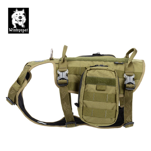 Whinhyepet Military Harness Army Green Harnesses