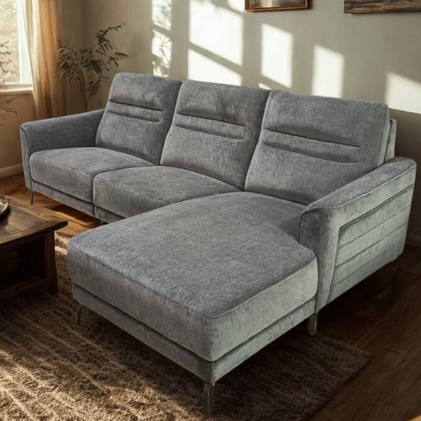 Arizona Charcoal Grey L Shaped Chaise Sofa Sofas Armchairs & Couches