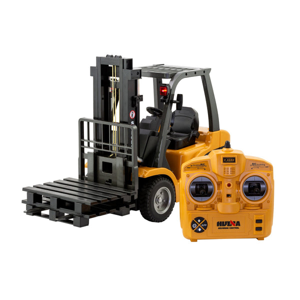 1:10 Scale 2.4G 8 Channel Metal Remote Control Forklift Construction Vehicle With Lifting Function & Sound Other Rc Model Vehicles & Kits