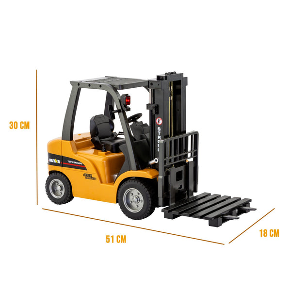1:10 Scale 2.4G 8 Channel Metal Remote Control Forklift Construction Vehicle With Lifting Function & Sound Other Rc Model Vehicles & Kits