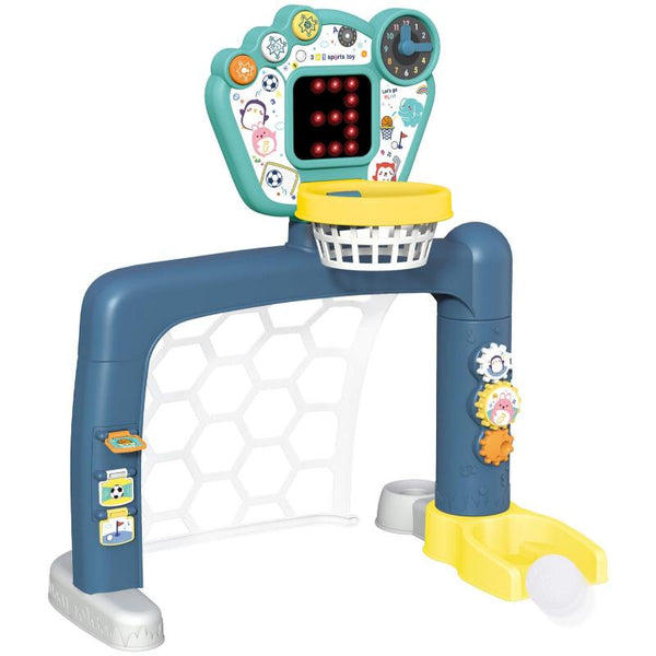 Gem Toys Sports World 3 In 1 Indoor Basketball Soccer Goal And Golf Set Outdoor Toy Balls