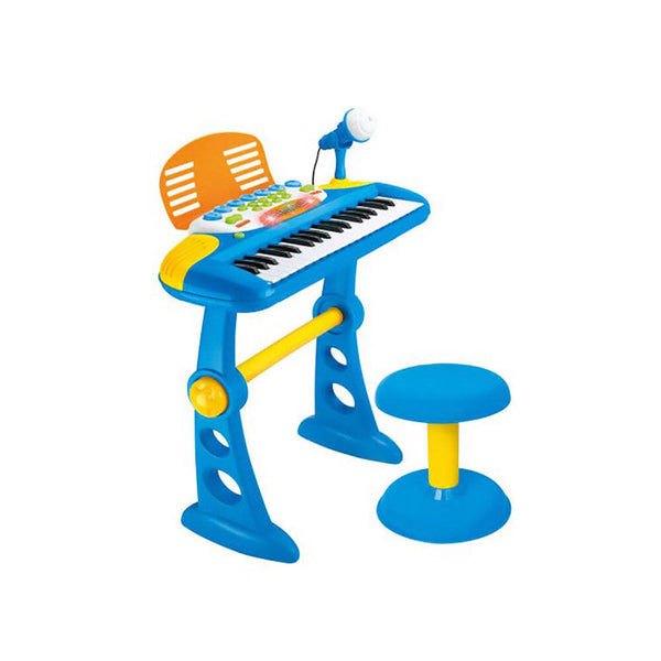 Children's Electronic Keyboard With Stand (Blue) Musical Instrument Toy Electronic Keyboards