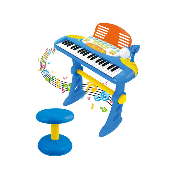 Children's Electronic Keyboard With Stand (Blue) Musical Instrument Toy Electronic Keyboards