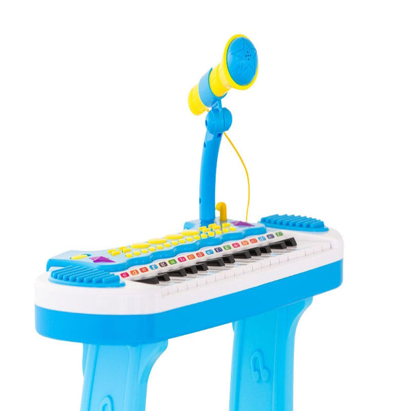 Children's Electronic Keyboard With Stand (Blue) Musical Instrument Toy Electronic Keyboards