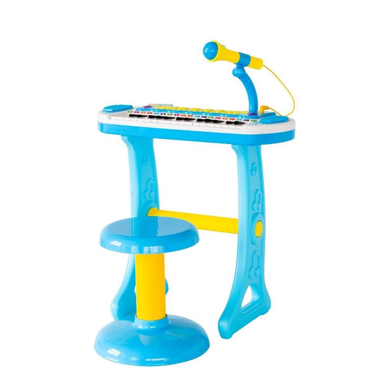 Lenoxx Children's Electronic Keyboard With Stand (Blue) Musical Instrument Toy Musical Toys