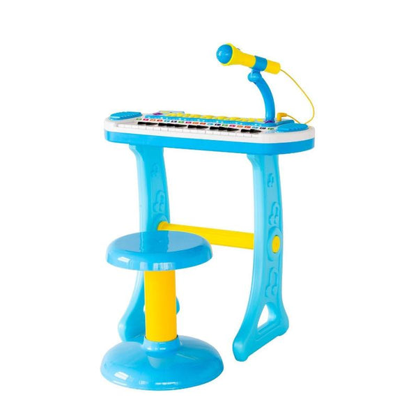 Lenoxx Children's Electronic Keyboard With Stand (Blue) Musical Instrument Toy Musical Toys