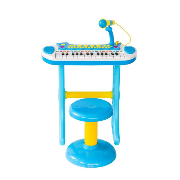 Lenoxx Children's Electronic Keyboard With Stand (Blue) Musical Instrument Toy Musical Toys