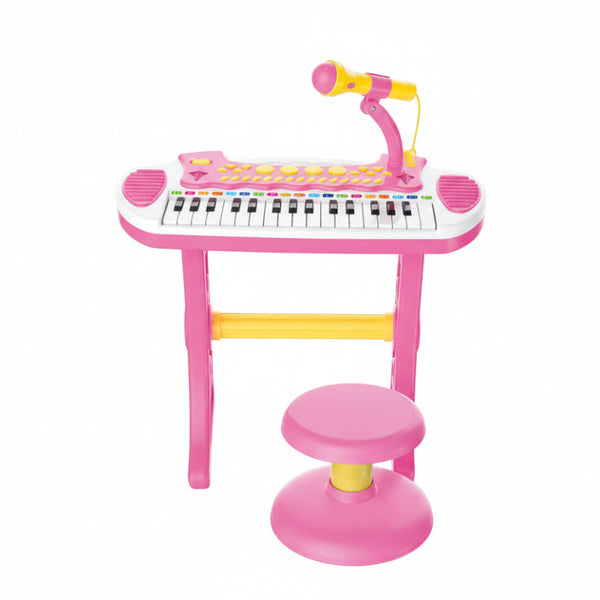 Children's Electronic Keyboard With Stand (Pink) Musical Instrument Toy Electronic Keyboards